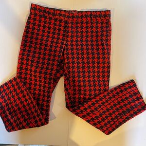 Gap Slim Cropped Geometric Red & Blue Pants W32L24R9